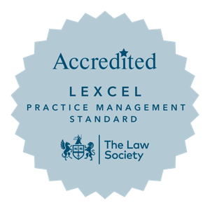Lexcel accredited - Law Society practice management standard